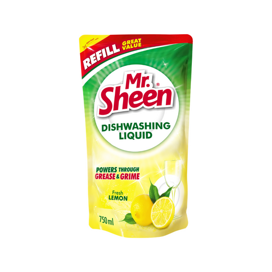 Mr Sheen Dishwashing Liquid Refill 750ml – Fresh Lemon