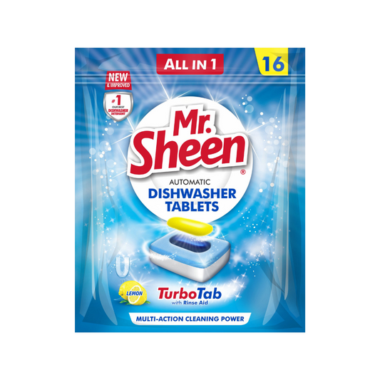 Mr Sheen Automatic Dishwasher Tablets - 16 Tablets Lemon