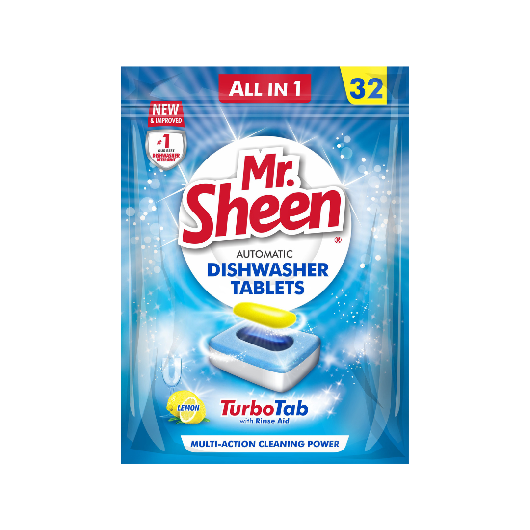 Mr Sheen Automatic Dishwasher Tablets - 32 Tablets Lemon