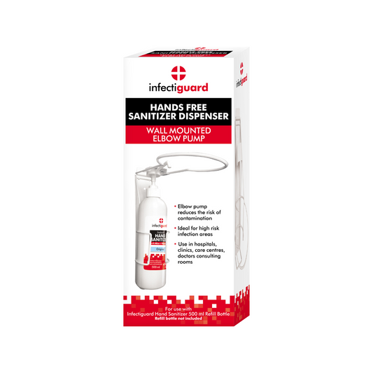 Infectiguard Sanitizer Dispenser - Wall Mounted Elbow Pump