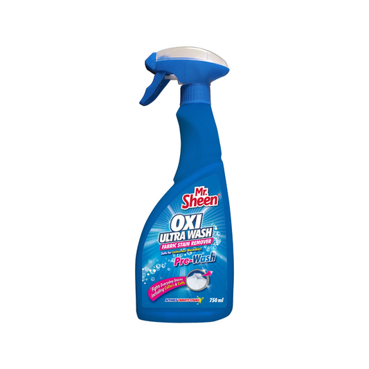 Mr Sheen Oxi Ultra Wash Fabric Stain Remover Pre-Wash 750ml