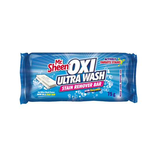 Mr Sheen Oxi Ultra Wash Stain Remover 75g Bar