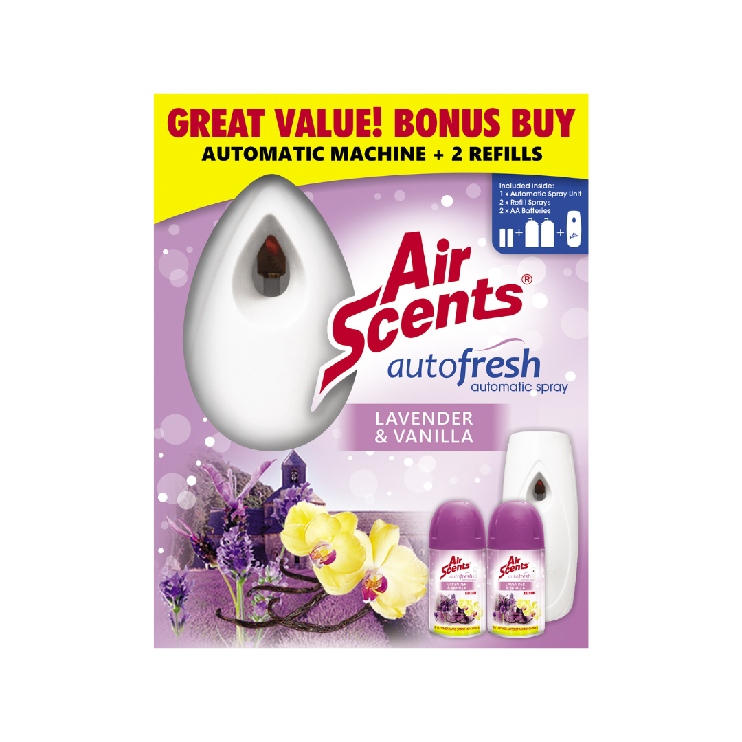 Air Scents Automatic Spray Machine Units - Lavender & Vanilla